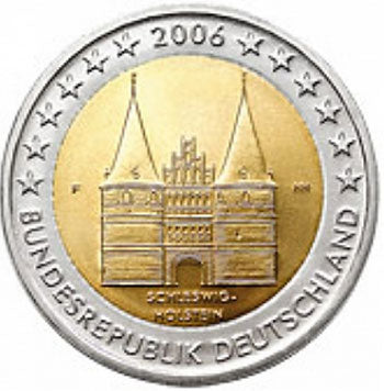 Germania 2€ Presidenza dello Schleswig - Holstentor 2006 (5 Lettere)