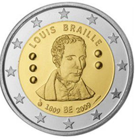 Belgio 2€ Braille 2009