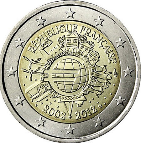 Francia 2€ 10 Anni di Euro 2012