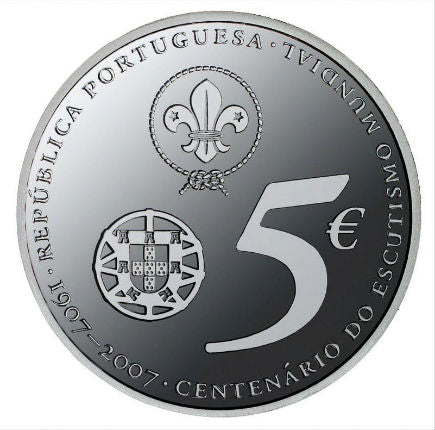 Portogallo 5€ Centenario dello Scoutismo 2007