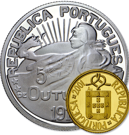 Centenario della Prima Moneta Commemorativa della Repubblica (Oro/Argento Proof)