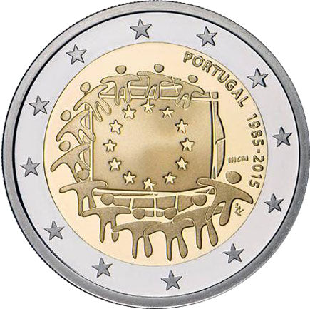 Portogallo 2€ 2015 - 30 anni della bandiera europea