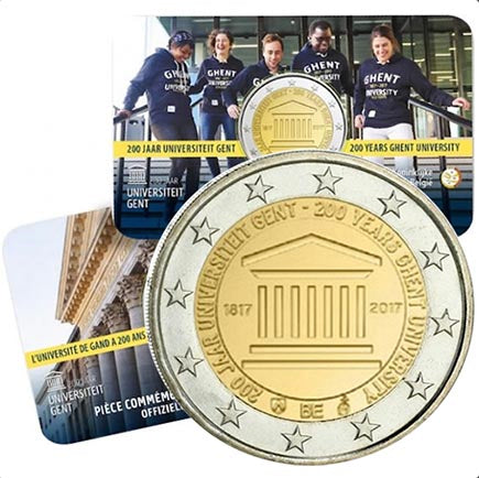 Belgio Coincard 2€ Università di Gand 2017