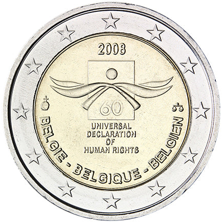 Belgio 2€ Diritti Umani 2008