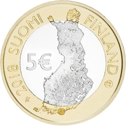 Finlandia €5 Paesaggi Tammerkoski 2018