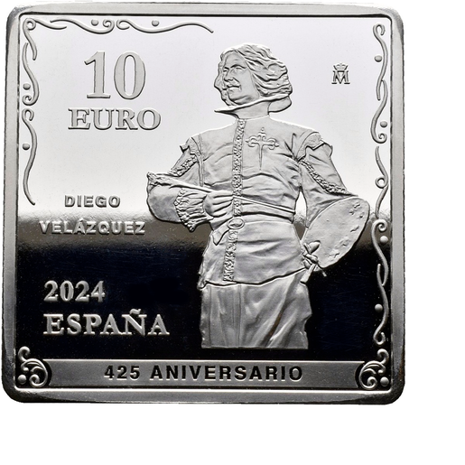 Spagna 10€ "425° Anniversario di Velázquez" (VENUS ESPEJO) 2024 Argento