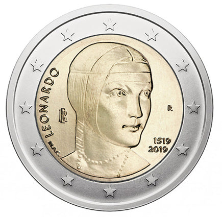 Italia 2€ Leonardo Da Vinci 2019