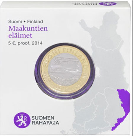 Finlandia €5 Cuculo della Carelia Proof 2014