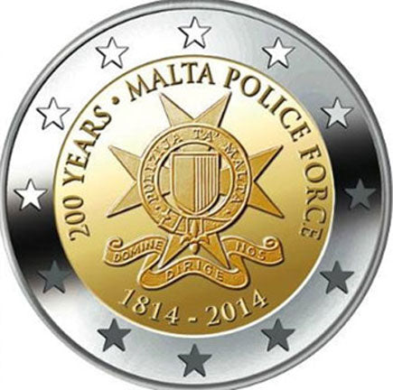 Malta 2€ 200 anni Forze di Polizia 2014