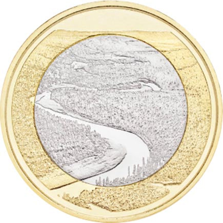 Finlandia €5 Fiume Oulankajoki 2018