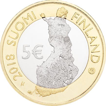 Finlandia €5 Fiume Oulankajoki 2018