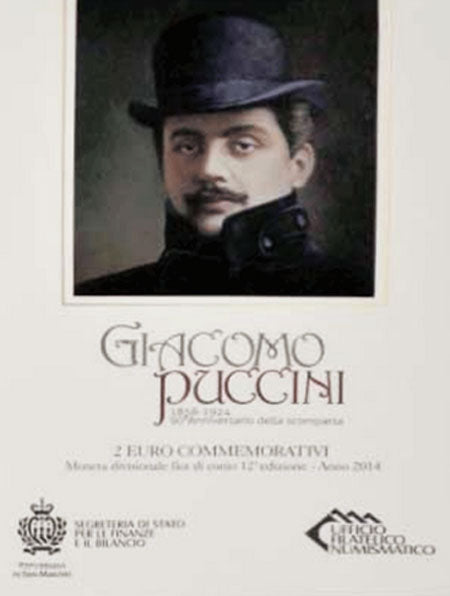 San Marino 2€ Bnc Giacomo Puccini 2014