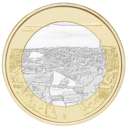 Finlandia €5 Paesaggi Tammerkoski 2018