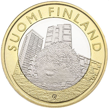 Finlandia 5€ Uusimaa Porcospino 2015